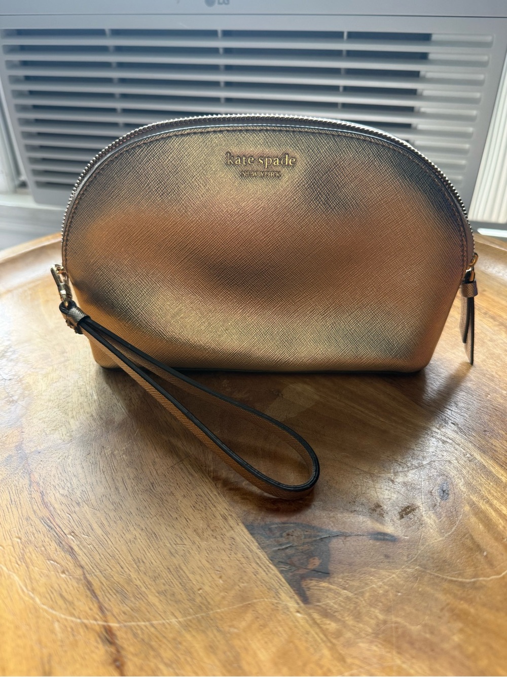 Kate Spade Metallic Gold Dome Wristlet